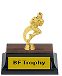 BF-7705 Running Back Breaking Loose Football Trophy