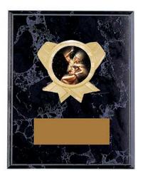 Black Marble Finish Female Bodybuilding Plaque Award