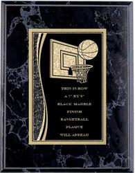 Crown Awards Personalized Walnut Basketball Plaque, 7 x 9 Basketball Plaques