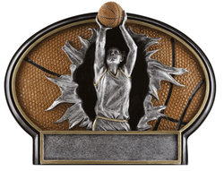 Female Resin Basketball Plaque Award