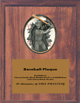 Baseball Plaque or Softball Emblem Plaque Cherry Finish