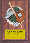 51050gs baseball or softball plaque on cherry fiinsh