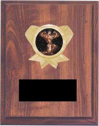 Cherry Finish Men's Bodybuilding Plaque Award