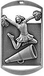 Dog Tag Cheerleader Medals DT226 with Neck Ribbons