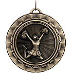 Spinning Cheerleader Medals SP327 with Neck Ribbons