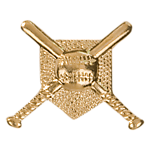 Crossed Bats Baseball Letter Pin 110