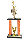 DPC-5004 Making the Catch Football Trophies with double post and Cup