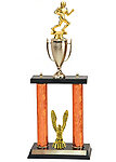 DPC-7507 Running Back Football Trophies with double post and Cup