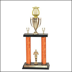2 Column Band or Music Trophy with Cup, 2PC