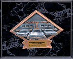 Resin Car Show Plaque Award DPS30-80 BM on Black Marble Finish