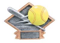 Inexpensive Resin Female Softball Plaque Award