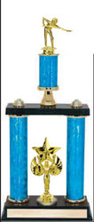 Billiard Double Post Stacked Trophy, 2PDS