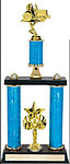 2PRS Tractor Trophies and Tractor Pull Trophies with Double Posts