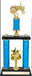 2PRS Tractor Trophies and Tractor Pull Trophies with Double Posts