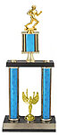 DPSR-7507 Football Trophies with double post and stacked with riser