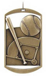 Dog Tag Softball Medal