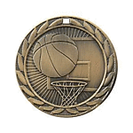 fe211 Basketball Medals with Neck Ribbons