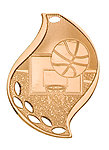 Flame Basketball Medals FM-102 with Neck Ribbons