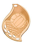 Flame Volleyball Medals FM-116 with Neck Ribbons