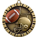 IM212 Colorful 3D Football Medals with Neck Ribbons