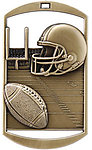Dog Tag Football Medals DT212 with Neck Ribbons