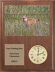 Fox & Coyote Field Trial Clock Plaques V Series Genuine Walnut