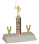 R3-540 Baitcaster Fishing Trophies with Double Trim