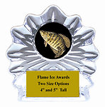 Acrylic Flame Ice Fishing Trophy Award