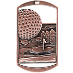 Dog Tag Golf Medals DT228 with Neck Ribbons
