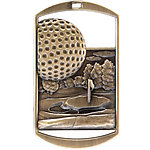 Dog Tag Golf Medals DT228 with Neck Ribbons
