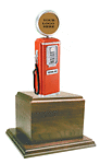 Red Gas Pump Trophy walnut base