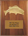 Fishing Plaque in Solid Walnut