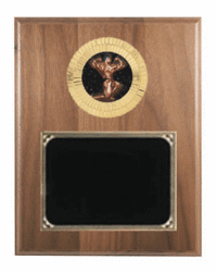 Solid Walnut Deluxe Men's Bodybuilder Plaque