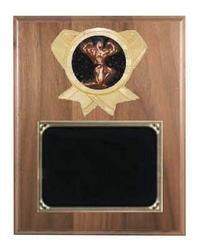 Solid Walnut Deluxe Women's Bodybuilding Plaque Award