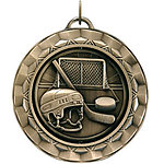 Spinning Hockey Medals SP371 with Neck Ribbons