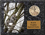 Squirrel Plaque with Clock H Series