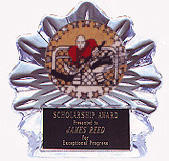 Acrylic Flame Ice Hockey Trophies