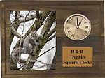 Squirrel Plaque with Clock H Series