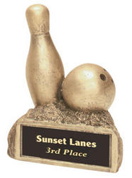 Resin Gold Bowling Trophy HR29