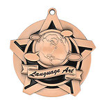 Superstar Language Arts Medals 43022 with Neck Ribbons