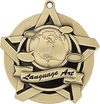 Superstar Language Arts Medals 43022 with Neck Ribbons