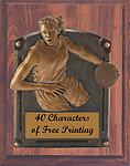Mounted Resin Female Basketball Plaque Award 54707-810