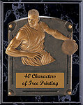 Mounted Resin Male Basketball Plaque Award 54705-810