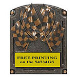 Checkered Flags Racing Plaque