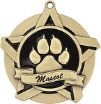 Superstar Paw Print Mascot Medals 43025 with Neck Ribbons