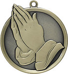 Mega Praying Hands Medals 43411 includes Neck Ribbons
