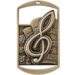 Dog Tag Music Medals DT230 with Neck Ribbons