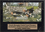 Black Marble Finish Beagle Field Trial Plaques
