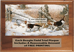 Genuine Walnut Beagle Field Trial Plaques