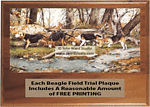 Genuine Walnut Beagle Field Trial Plaques